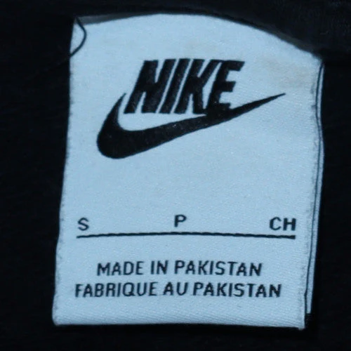 Nike Women Black Cropped Pullover Sweatshirt S Cotton Blend - Image 5