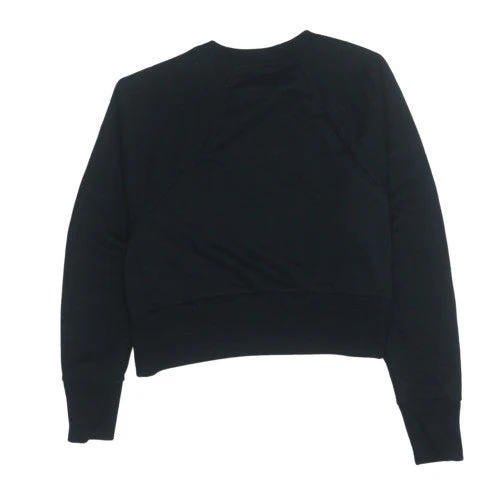 Nike Women Black Dri-Fit Crew Neck Logo Sweatshirt Size S - Image 4