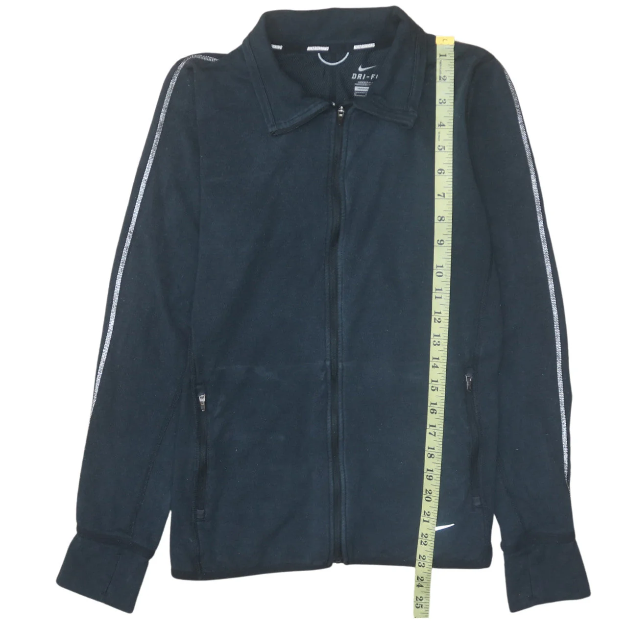 Nike Women Black Dri-FIT Full Zip Hoodie Jacket M Running - Image 3