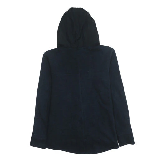 Nike Women Black Full Zip Hoodie Cotton Blend Size M - Image 4