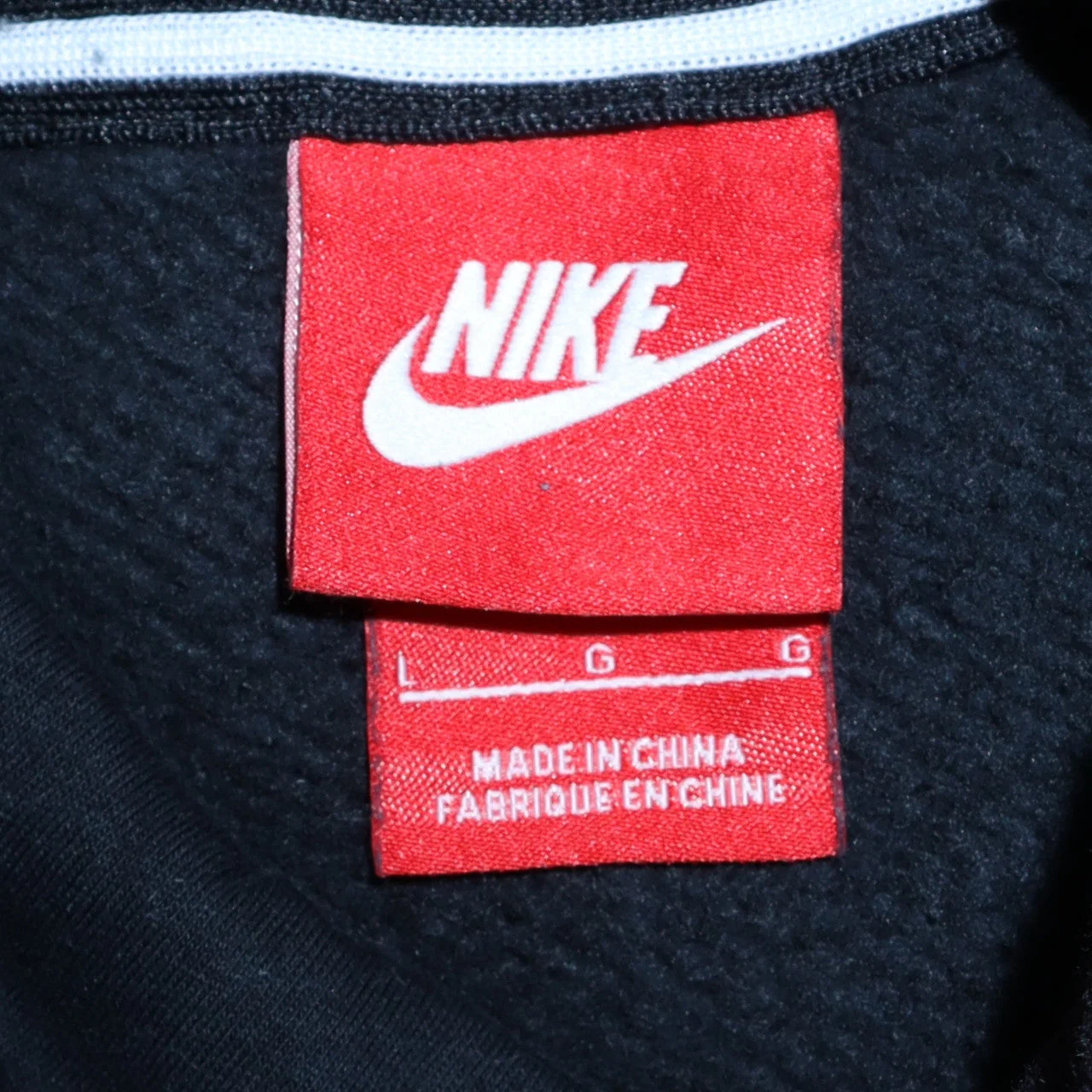 Nike Women Black L Pullover Hoodie Sweatshirt Logo Cotton Blend - Image 6