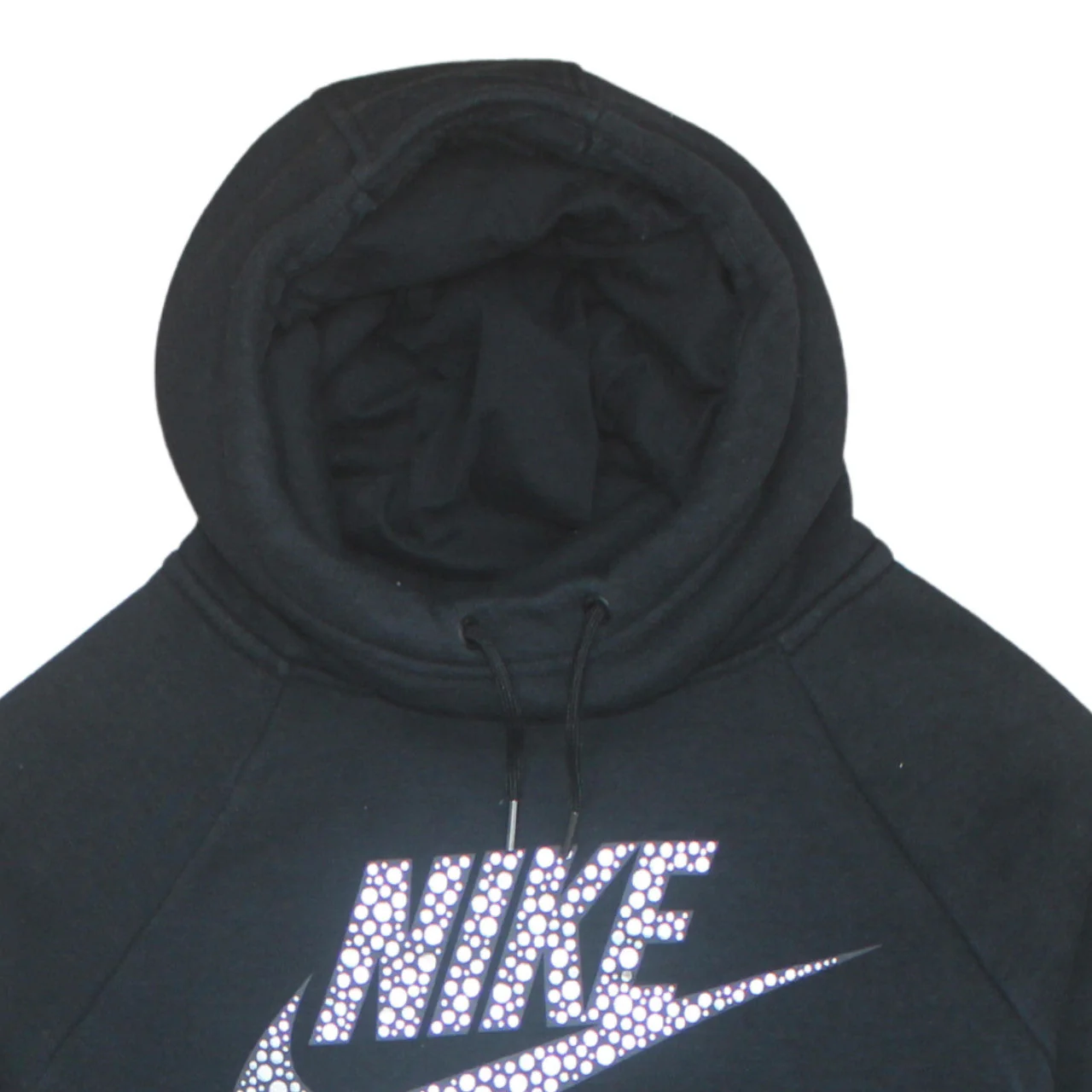 Nike Women Black L Pullover Hoodie Sweatshirt Logo Cotton Blend - Image 7