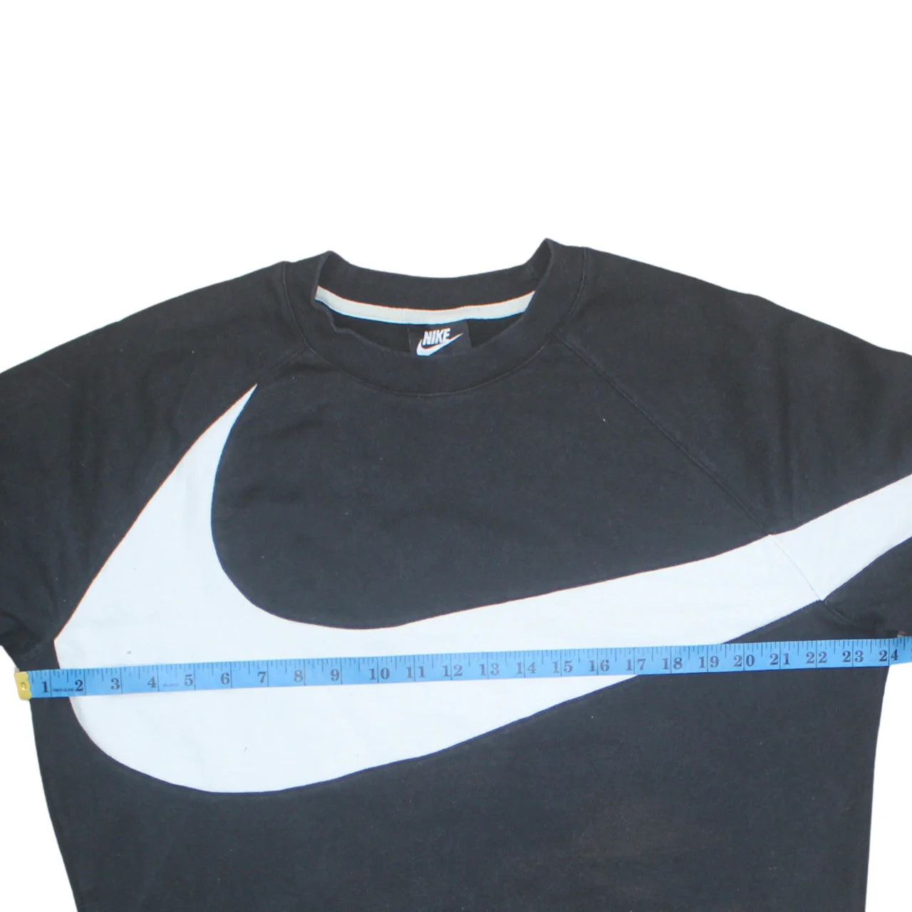 Nike Women Black Large Pullover Sweatshirt Crew Neck Cotton Blend - Image 2
