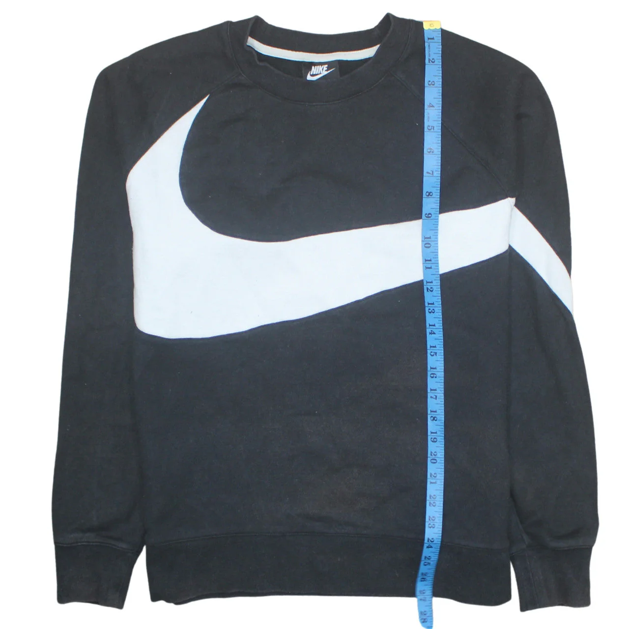 Nike Women Black Large Pullover Sweatshirt Crew Neck Cotton Blend - Image 3