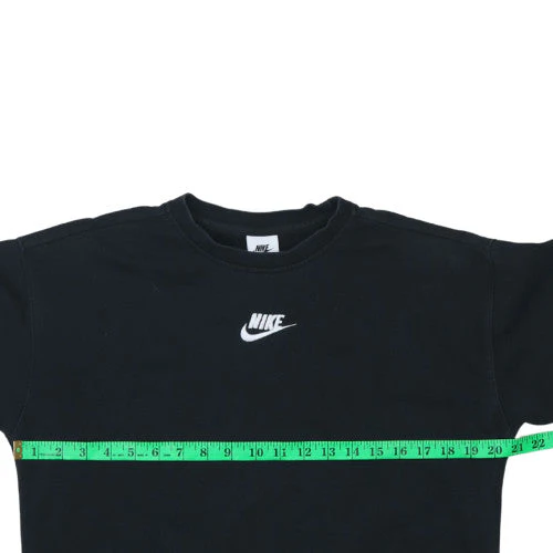 Nike Women Black M Pullover Sweatshirt Crew Neck Logo Classic - Image 2