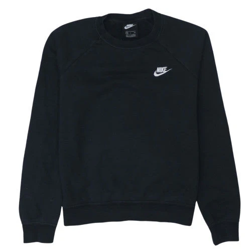 Nike Women Black Small Crew Neck Pullover Sweatshirt