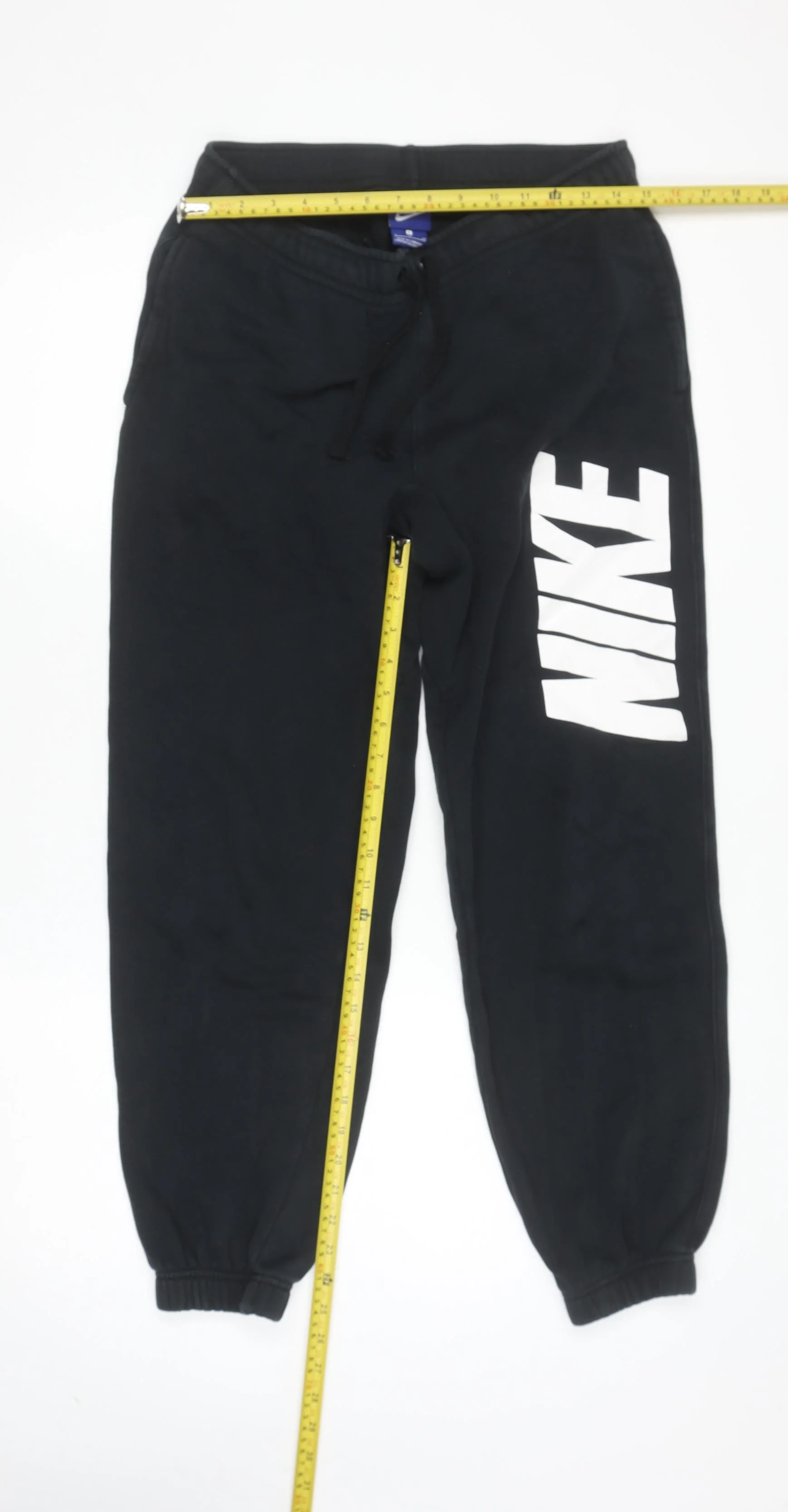 Nike Women Black Small Jogger Activewear Trousers Fleece Cotton Blend - Image 2