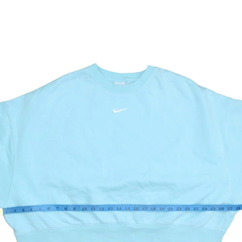 Nike Women Blue Crew Neck Pullover Sweatshirt M - Image 2
