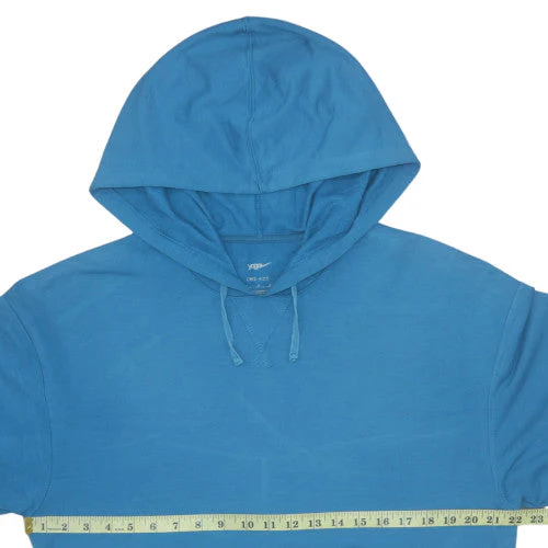 Nike Women Blue Dri-FIT Pullover Hoodie Size M Yoga Sweatshirt - Image 3