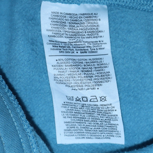 Nike Women Blue Jogger Sweatpants M Fleece Tapered Fit - Image 6