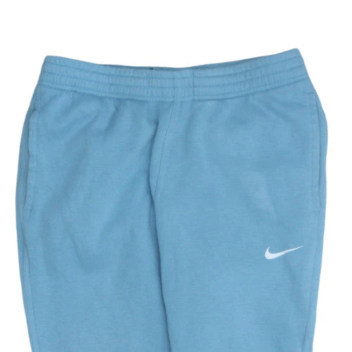 Nike Women Blue Jogger Sweatpants M Fleece Tapered Fit - Image 8