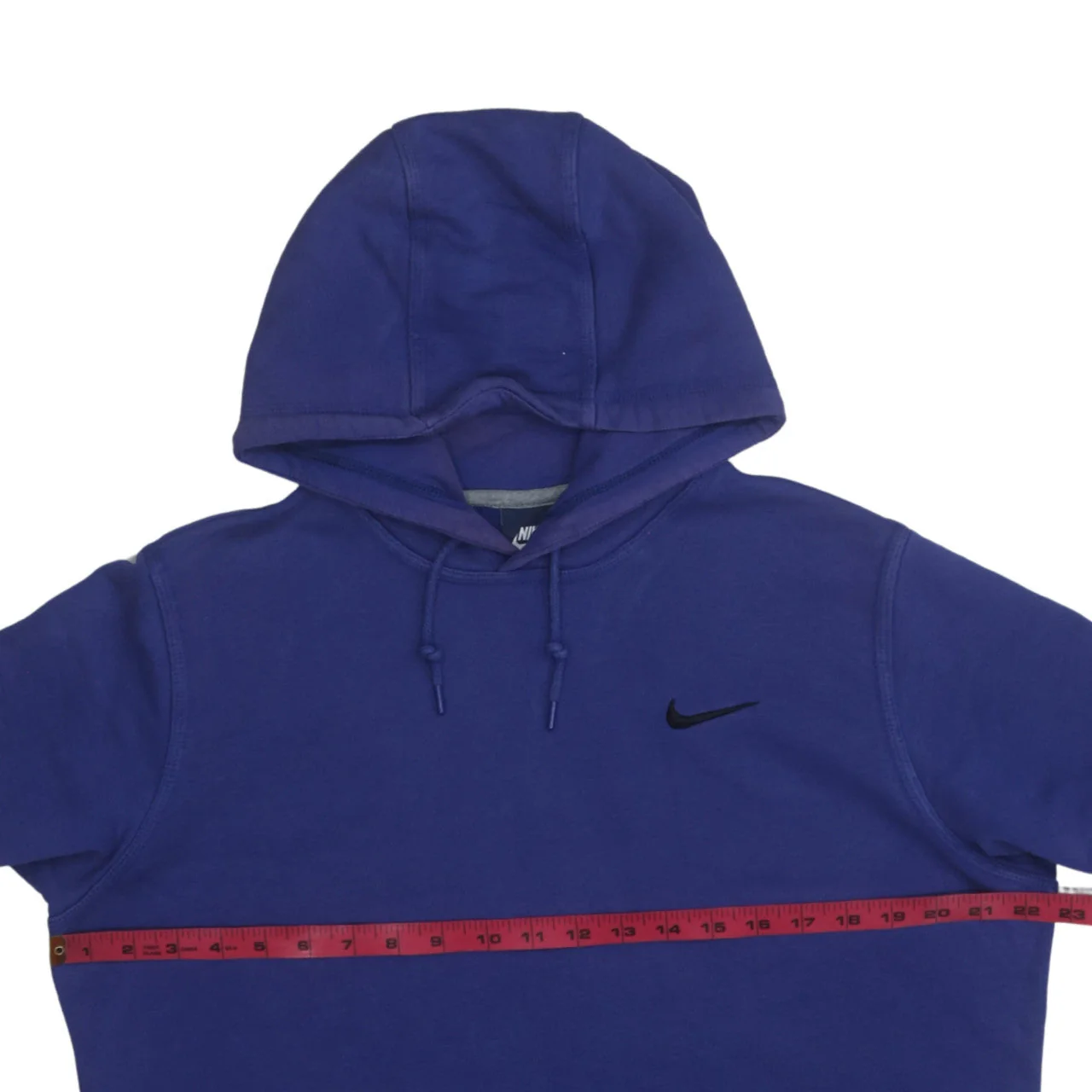 Nike Women Blue Pullover Hoodie Medium Hooded Logo Sweatshirt - Image 2