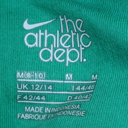 Nike Women Green Hoodie UK 12/14 Pullover Cotton Athletic Dept - Image 6