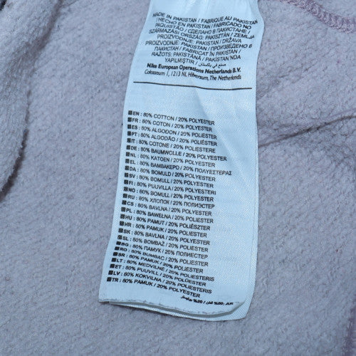 Nike Women Grey Cotton Blend Crew Neck Pullover Sweatshirt L - Image 6