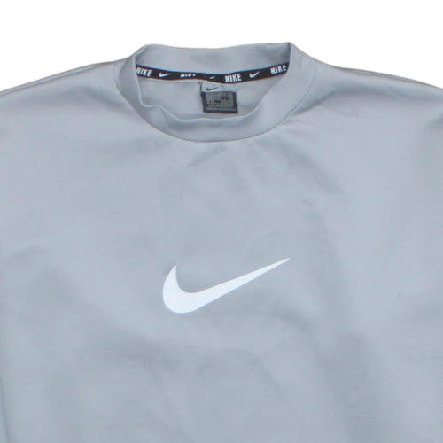 Nike Women Grey Crew Neck Pullover Sweatshirt M Relaxed Fit - Image 7