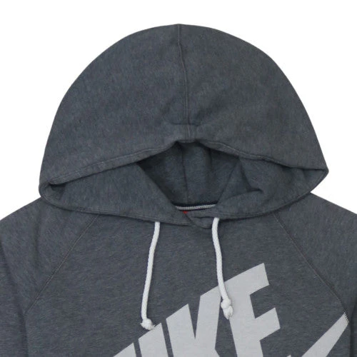 Nike Women Grey Pullover Hoodie Medium Cotton Blend Sportswear - Image 8