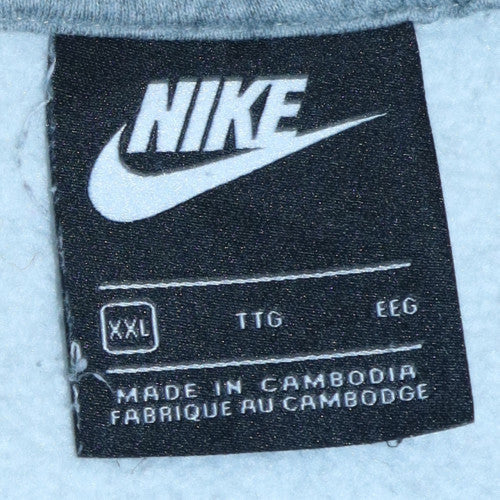 Nike Women Grey Pullover Hoodie XXL Cotton Blend Casual Lined - Image 5