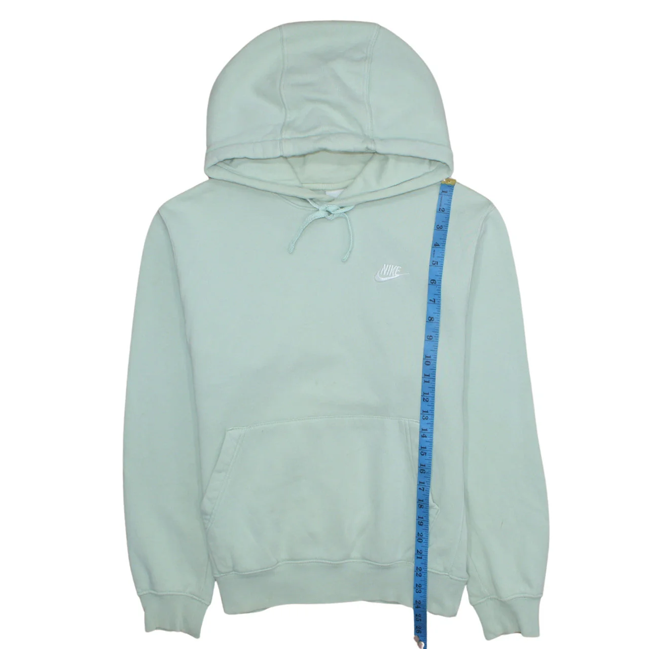 Nike Women Mint Green Pullover Hoodie Small Cotton Blend - Image 3