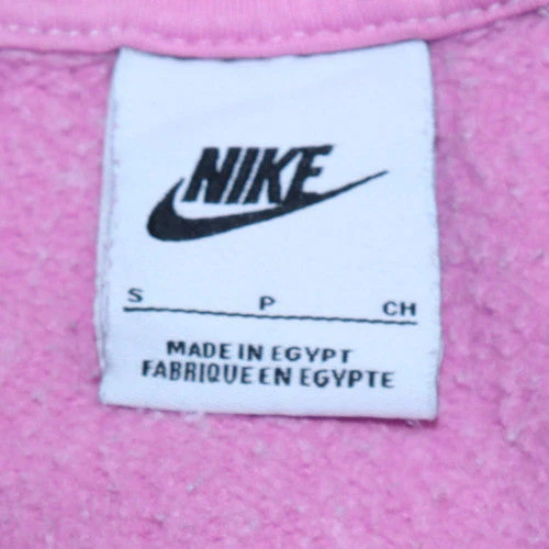 Nike Women Pink Crew Neck Pullover Sweatshirt S Logo Print - Image 5