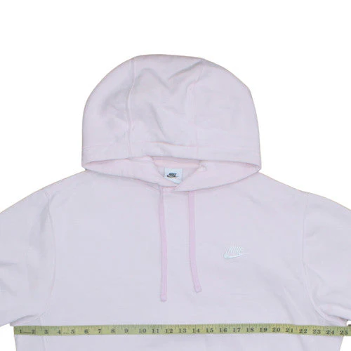 Nike Women Pink Pullover Hoodie Large Cotton Blend Casual - Image 2