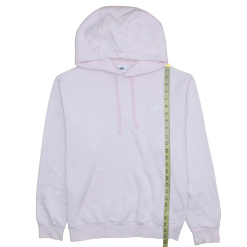 Nike Women Pink Pullover Hoodie Large Cotton Blend Casual - Image 3