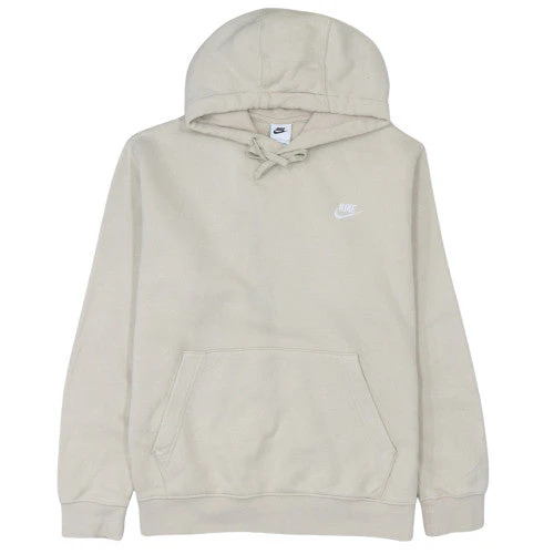 Nike Women’s Beige Hooded Pullover Sweatshirt Size L Cotton Blend