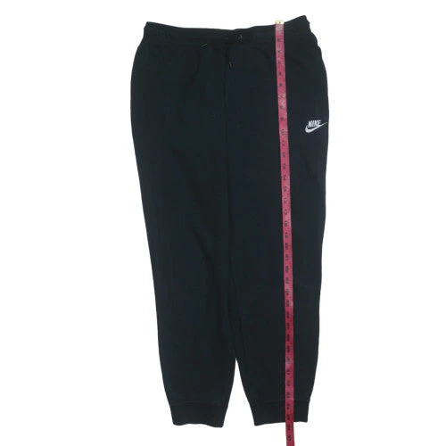 Nike Women’s Black Fleece Sweatpants L Tapered Fit Comfort - Image 3