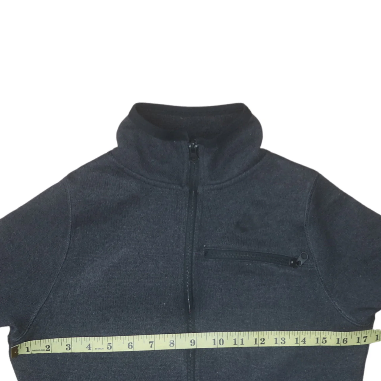 Nike Women’s Black Full Zip Fleece Sweatshirt Size M - Image 2