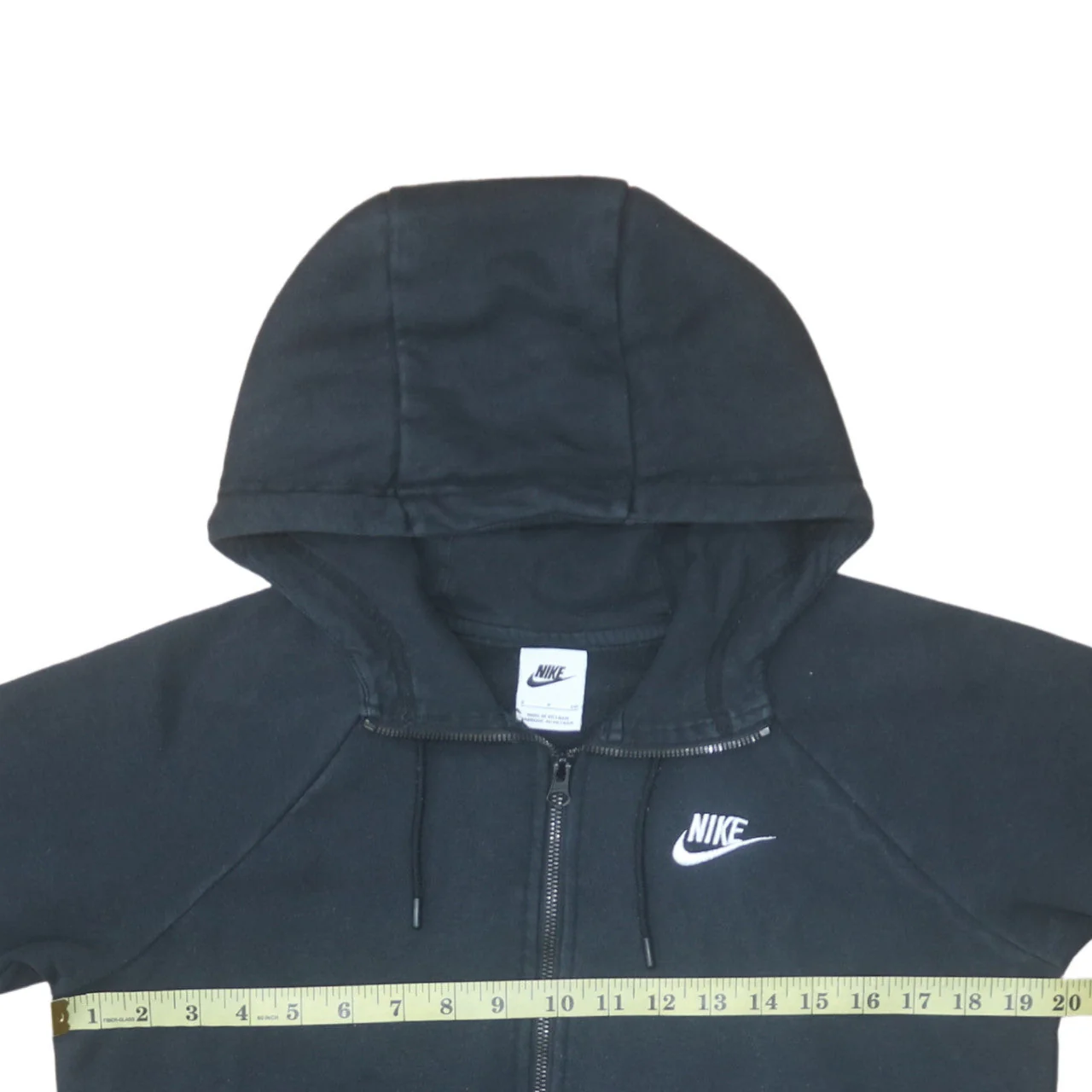 Nike Women’s Black Full Zip Hoodie Small Cotton Blend Lined - Image 2