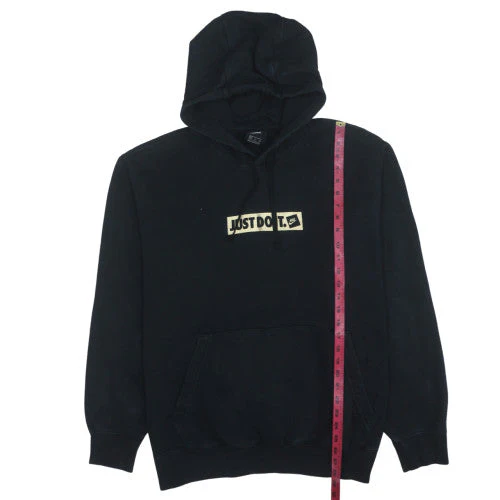 Nike Women’s Black Hoodie XL Pullover Just Do It Logo Cotton Sweatshirt - Image 3