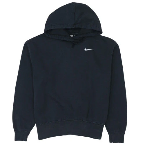 Nike Women’s Black Pullover Hoodie Small Cotton Blend Logo Sweatshirt