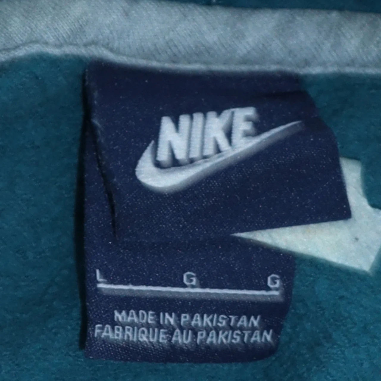 Nike Women’s Blue Pullover Hoodie Large Cotton Blend Classic Fit - Image 5