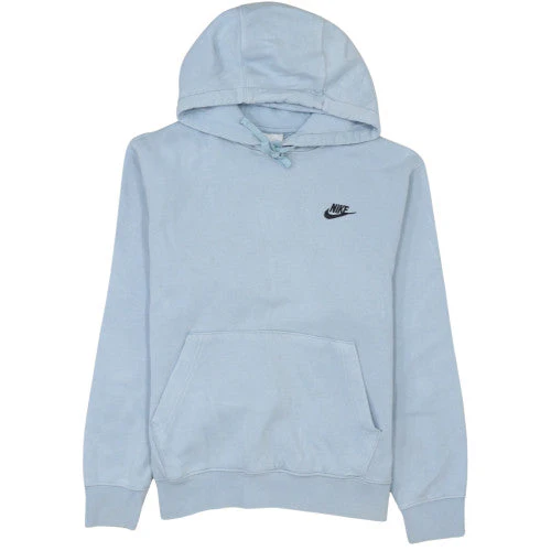 Nike Women’s Blue Pullover Hoodie Small Cotton Blend Casual Top