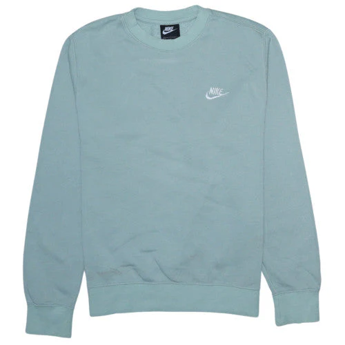 Nike Women’s Blue Small Pullover Sweatshirt Crew Neck Cotton Blend