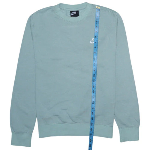 Nike Women’s Blue Small Pullover Sweatshirt Crew Neck Cotton Blend - Image 3