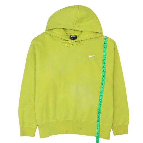 Nike Women’s Green Pullover Hoodie L Cotton Blend Casual Wear - Image 2