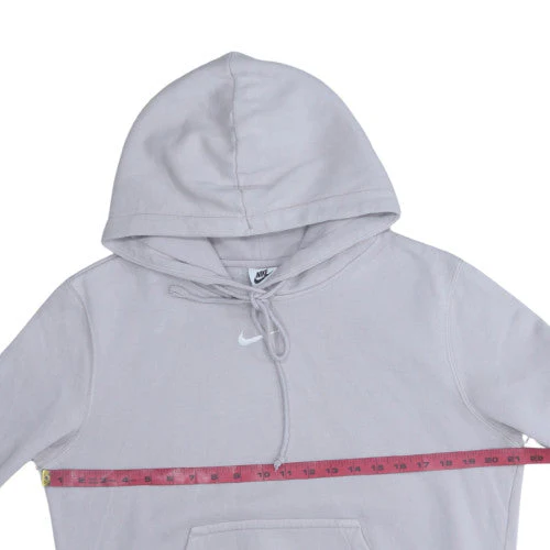 Nike Women’s Grey Small Pullover Hoodie Cotton Blend Athletic Sweatshirt - Image 2