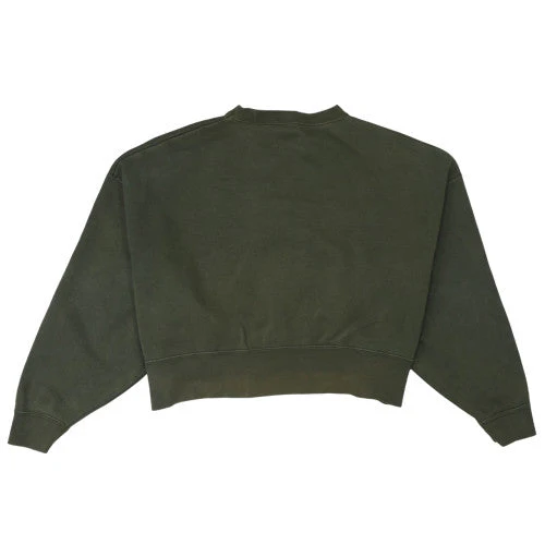 Nike Women’s Khaki Green Pullover Sweatshirt Small Cotton Blend - Image 4