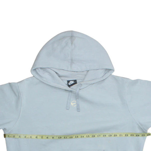 Nike Women’s Light Blue Loose Fit Pullover Hoodie Size M - Image 2