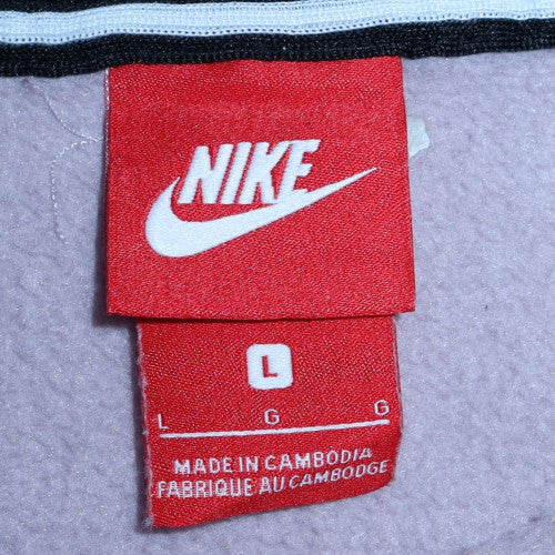 Nike Women’s Lilac Hoodie L Pullover Cotton Blend Logo Print - Image 5