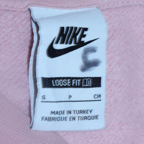 Nike Women’s Pink Colourblock Crew Neck Sweatshirt Size S Loose Fit - Image 5