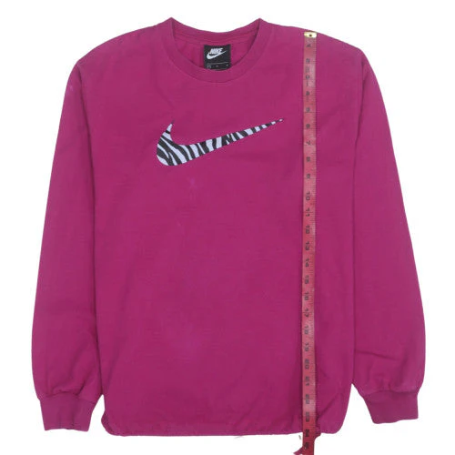 Nike Women’s Pink Crew Neck Pullover Sweatshirt Size M Cotton - Image 2