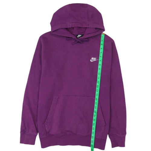 Nike Women’s Purple Pullover Hoodie L Cotton Blend Casual Sportswear - Image 3