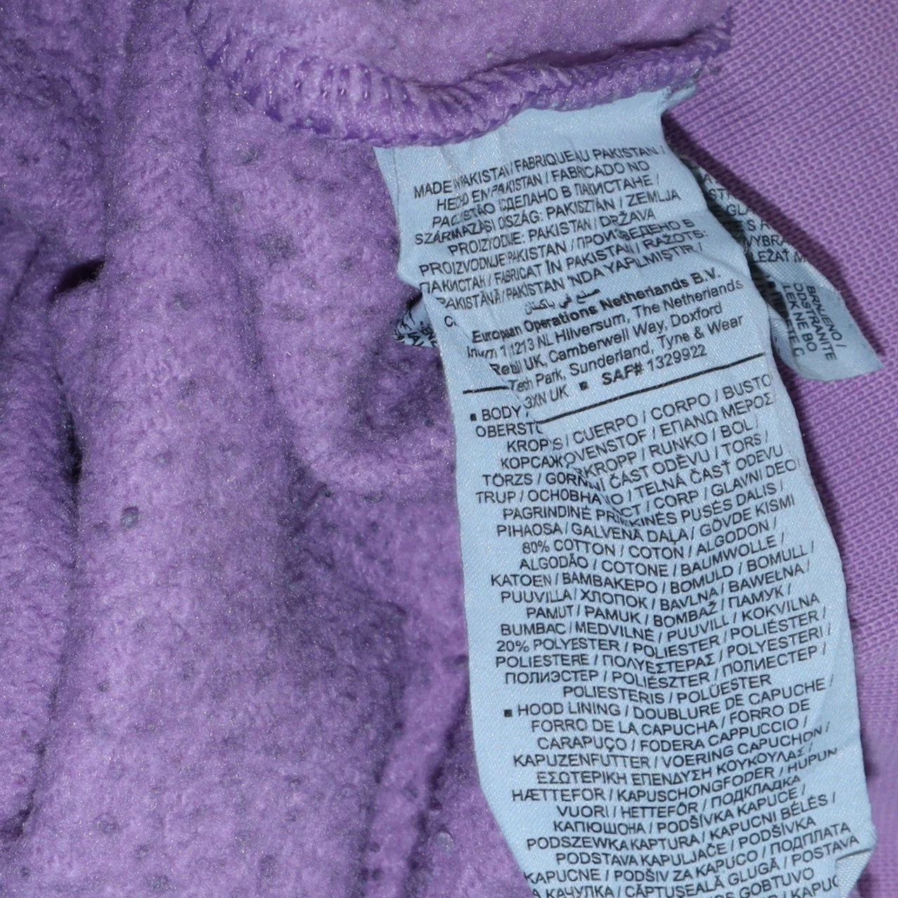 Nike Women’s Purple Pullover Hoodie Size L Cotton Blend Sweatshirt - Image 5