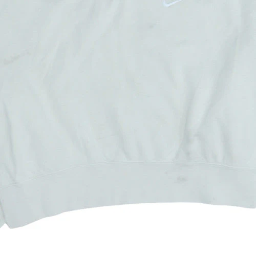 Nike Women White Crew Neck Pullover Sweatshirt Size L Cotton Blend - Image 8