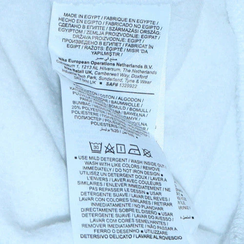 Nike Women White Medium Pullover Sweatshirt Crew Neck Graphic Logo - Image 5
