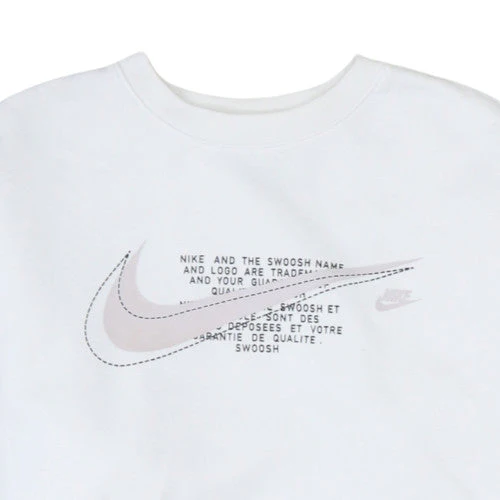 Nike Women White Medium Pullover Sweatshirt Crew Neck Graphic Logo - Image 8