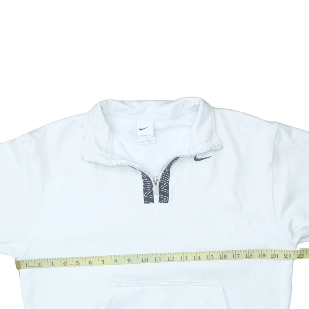 Nike Women White Therma-Fit 1/4 Zip Pullover Sweatshirt Size S - Image 2