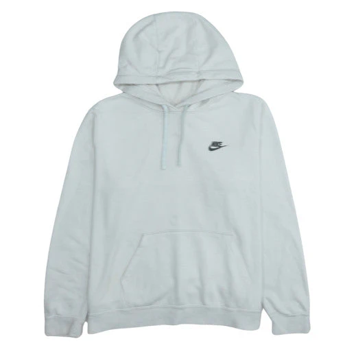 Nike Women White XL Pullover Hoodie with Logo Front Pocket