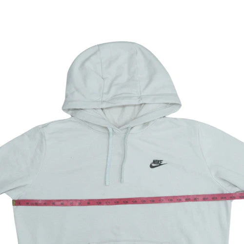 Nike Women White XL Pullover Hoodie with Logo Front Pocket - Image 2
